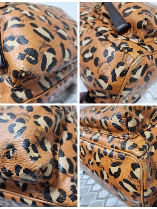 Authentic MCM Leopard Print Backpack Brown/Black main image 15